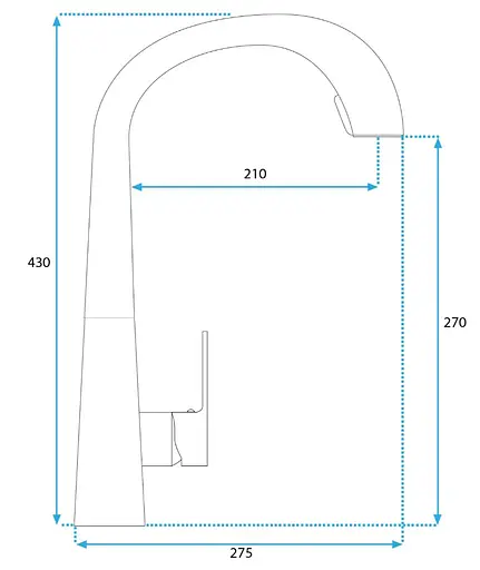 Змішувач для кухні Rea Ross brushed gold REA-B5312 Золотий - фото 7