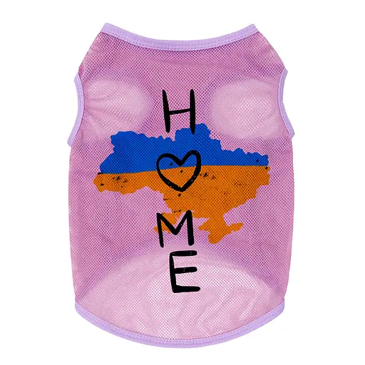 Майка для собак Waudog Clothes малюнок "Дім", сітка, L, B 42-45 см, C 28-31 см рожевий - фото 2