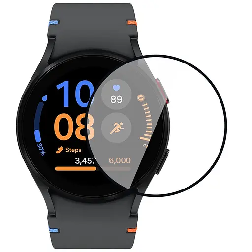 Полимерная пленка 3D (full glue) (тех.пак) Samsung Galaxy Watch FE 40mm Черный