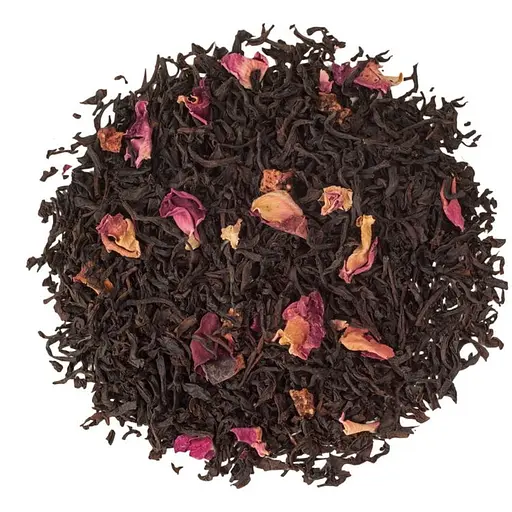 Чай черный Akbar Strawberry Cream листовой с клубникой и лепестками розы 250 г - фото 3