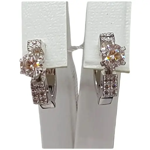 Золоті сережки Геліос з діамантами. Артикул 203184