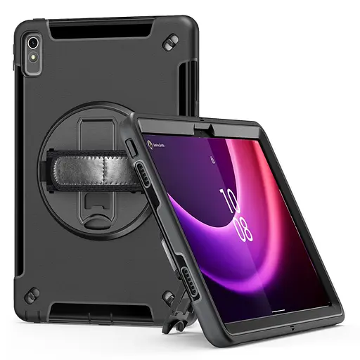 Чехол Rugged 3 Layers бронированный противоударный с защитой Lenovo Tab P11 2nd gen 11.5 TB350 Черный
