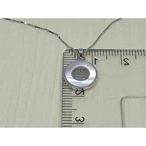 Серебряное колье Аметист с перламутром 1251390 - фото 4