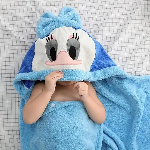 Рушник для дітей Куточок Качка Поночка Блакитний 140х70 см - фото 4