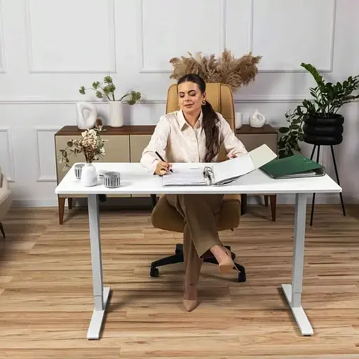 Компьютерный стол с регулируемой высотой Di Volio Biago белый - фото 7