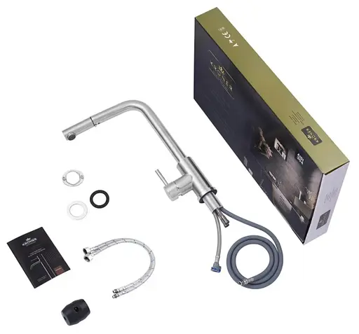 Змішувач для кухні з висувним виливом Kroner KRP Edelstahl Klassisch - ESG03917 (CV032284) - фото 9