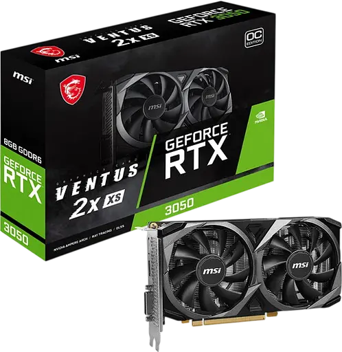 Відеокарта GeForce RTX 3050 8GB MSI Ventus 2X XS OC (RTX 3050 VENTUS 2X XS 8G OC) - фото 1