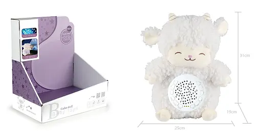 Іграшка-нічник музична плюшева Funmuch Янгятко з проектором (6893117) - фото 1