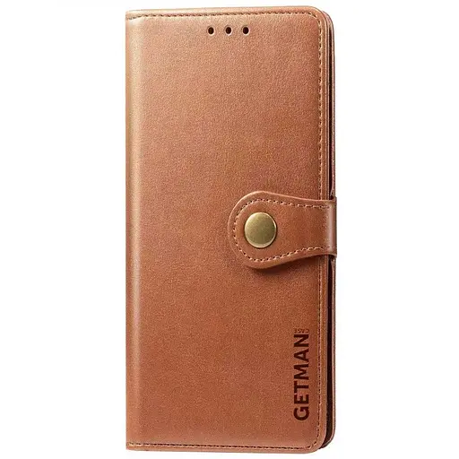 Кожаный чехол-книжка GETMAN Gallant (PU) для Xiaomi Poco X5 Pro 5G / Redmi Note 12 Pro 5G Коричневый