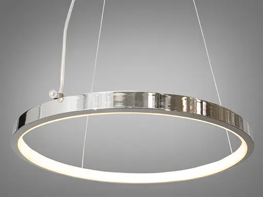 LED люстра в передпокій, 26W, одне алюмінієве кільце, колір-хром - фото 1