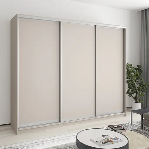 Шафа-купе тридверна MebelStar Комбо AL 3ДСП 250x45x210 см Кашемір (MBS-3173)