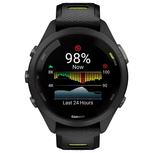 Смарт-годинник Garmin Forerunner 265S Black Bezel and Case w. Black/Amp Yellow S. Band (010-02810-03/13/53) - фото 10