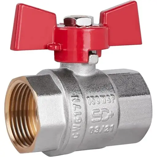 Кран кульовий Thermo Alliance Standart 1" ВВ прямий, PN40, метелик SD602NW25PN40 - фото 1