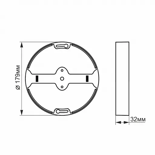 Рамка накладного монтажу безрамкового круглого світильника VIDEX (VL-DLFR-24SF) - фото 4