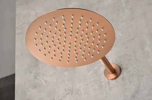 Душова система прихованого монтажу з термостатом Imex Monza PVD матове рожеве золото GTM039/ORC, Золотий - фото 4