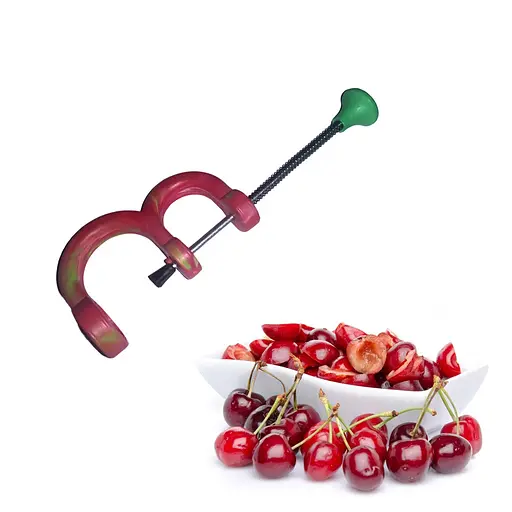 Прибор для удаления косточек выдавливатель косточки (нержавеющая сталь, пластик), Kitchen Master Красный 85615 - фото 2
