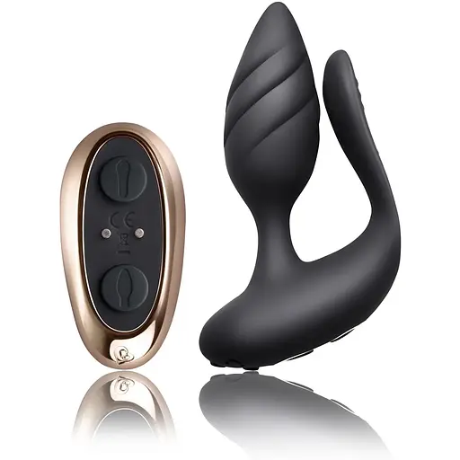 Анально-вагінальний вібратор для пар Rocks Off Cocktail Black - фото 2