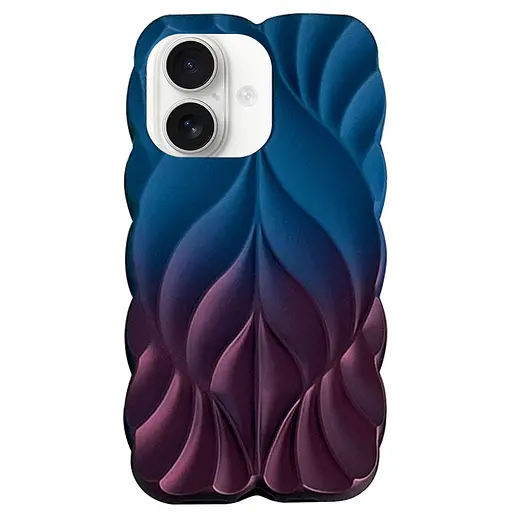 Чохол Epik TPU Leaf для Apple iPhone 16, 6.1 Navy Blue/Plum