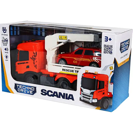Автомобиль TechnoDrive Big Truck Эвакуатор Scania с машиной (6408KS) - фото 11