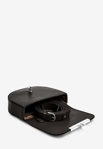 Женская кожаная сумка поясная-кроссбоди Bridget темно-коричневая - фото 9