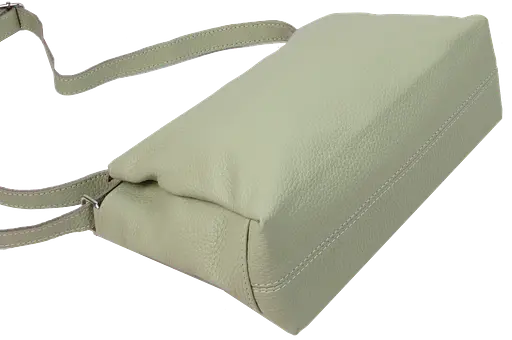 Женская кожаная сумка через плечо Borsacomoda салатовая sum0028727 - фото 8