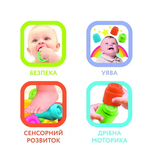 Игрушка-конструктор развивающая Clementoni Soft Clemmy Soft Blocks 10 деталей (17988) - фото 4