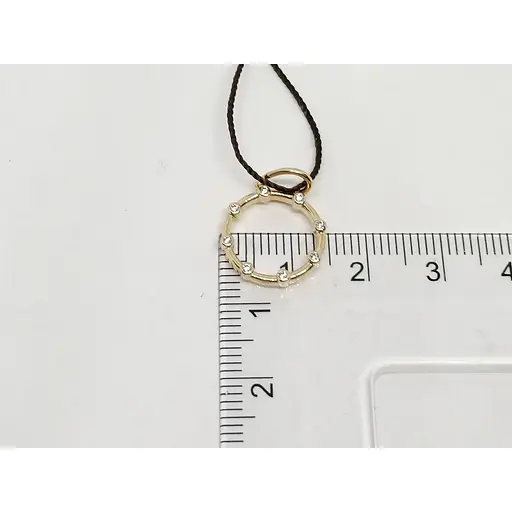 Золота підвіска ЮЗ "Багет" з фіанітами. 9300703 - фото 5