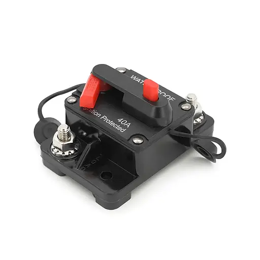 Автоматичний вимикач запобіжник однополюсний постійного струму 12-48V GG-CB5 Waterproof 40A - фото 2