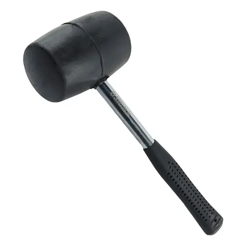 Киянка резиновая Sigma 900 г черная, металлическая обрезиненная рукоятка (4317501) - фото 1
