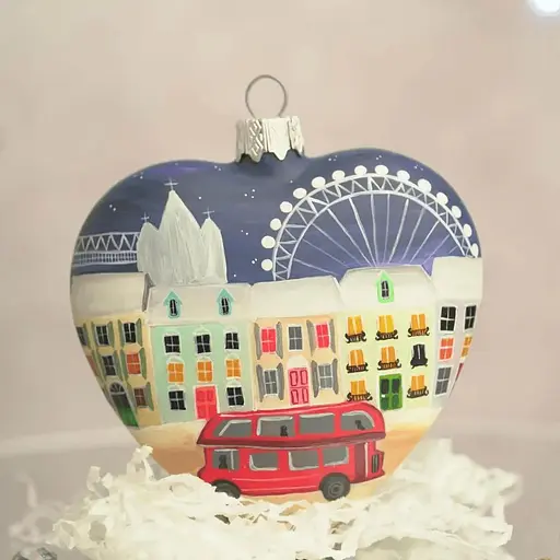 Ялинкова прикраса Санта Шоп Зимові вулички скло (4820001154559)