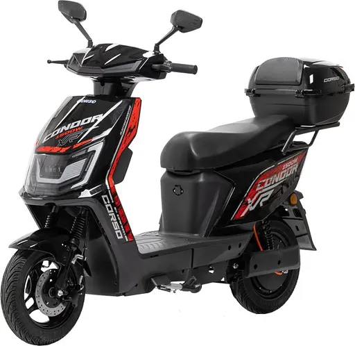 Электроскутер Двухместный Corso CONDOR (1500W 72V/30Ah LiFePO₄) Черный