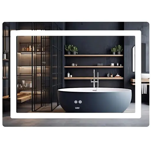 Дзеркало Lidz Kubis (KU2) 1000х800 мм з LED-підсвічуванням Touch LD78LF6141008048450 - фото 1