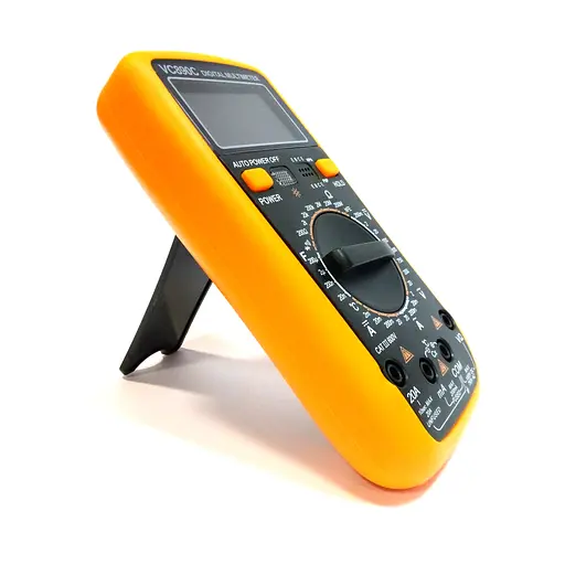 Мультиметр VC-890C Вимірювання: V (AC/DC), A (AC/DC), Ω, C, Hz, °C. Функції: Data Hold, продзвонювання, тест діодів/транзисторів. - фото 1