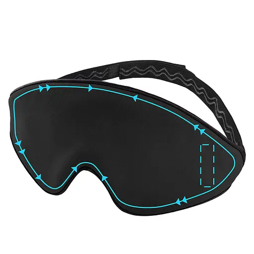 Маска для сну бавовняна «Чумацький Шлях» 3.1 з нековзною резинкою. Пов'язка на очі з бавовни українського виробництва в Подарунковій упаковці Чорна (1182-02) - фото 2