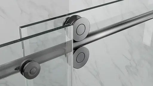 Двері в нішу Koer SR SD06-140x220-TR-07 прозоре скло Easy Clean 8 мм, graphite KR5369, універсальні, прозорий, графіт - фото 9