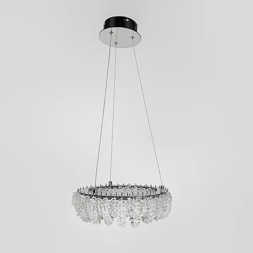 Кольцевая хрустальная люстра в хроме Ø 40 см Ст. 33038-400 CH | Line F - фото 1