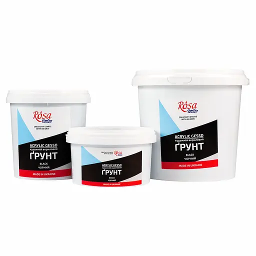 Грунт акриловий Rosa Studio художній чорний 1000 мл - фото 3