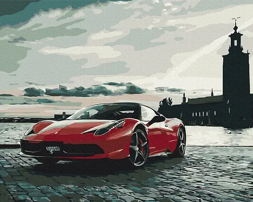 Картина за номерами на підрамнику Brushme Багряна швидкість