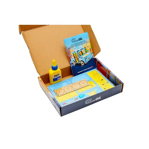 Детский деревянный 3D конструктор Машинка PuzzleOk Puz-00930 43 детали - фото 5