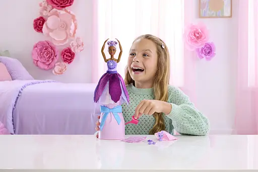 Набір-сюрприз з лялькою Barbie Petal Pop Фіолетова маргаритка (JMF58) - фото 5