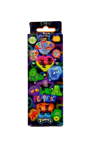 Набор теста для лепки "FLUORIC" 7шт TMD-FL-7U Danko Toys, в коробке Вид 2 - фото 1