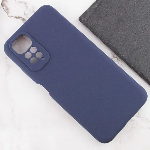 Чохол Silicone Cover Lakshmi Full Camera (AAA) для Xiaomi Redmi Note 11 (Global) / Note 11S Темно-синій / Midnight blue - фото 5