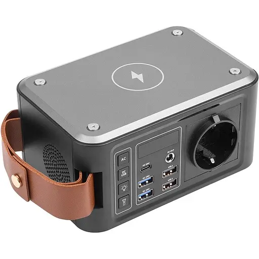Зарядная станция PowerPlant PP-286 24000mAh, PD 18W, AC 120W, DC12-16.8V, USB-C, 2xUSB QC3.0,Wireless