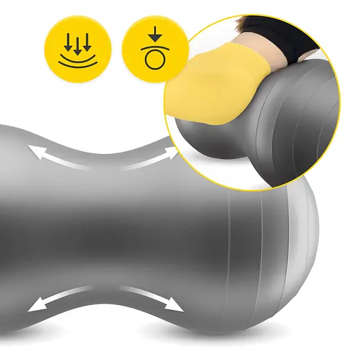 М'яч для фітнесу (арахіс) 4FIZJO Air Ball Peanut 45 x 90 см Anti-Burst Grey (P-5905973407175) - фото 10