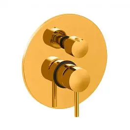 Смеситель для ванны/душа на 2 потребителя Paffoni Light honey gold LIG018HG, Золотой - фото 1