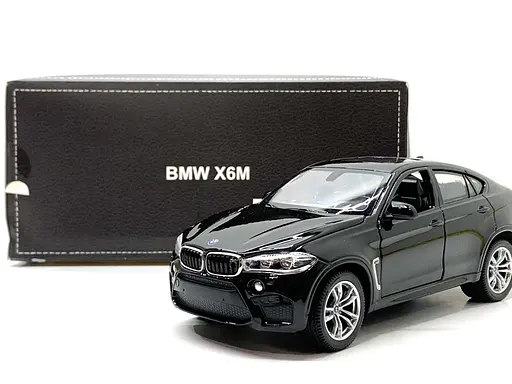 Машинка коллекционная металлическая BMW X6M Rastar 56600 1:24 черный - фото 8