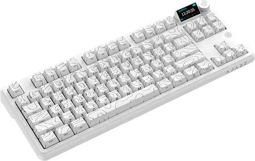 Клавіатура бездротова Ajazz AK870 V2 Maillard Switch White (AK870-V2-S-W) - фото 7