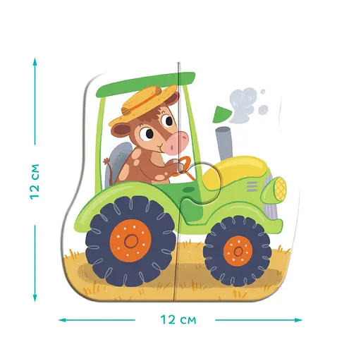 Детский пазл 4 в 1 "Baby puzzle. Транспорт" DoDo Toys 300685 набор 4 в 1 - фото 4