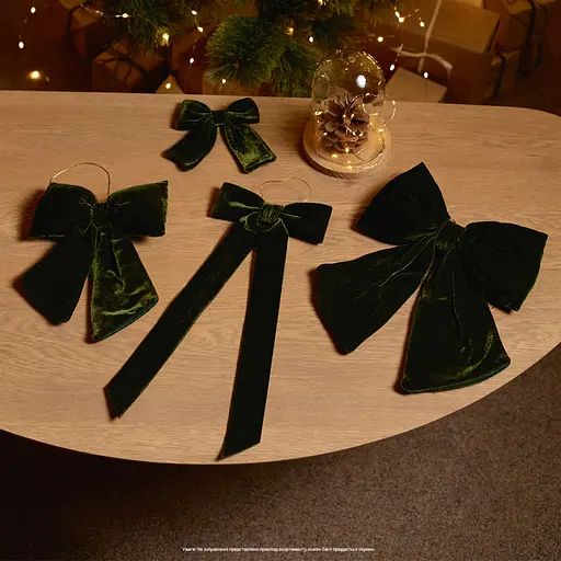 Украшение декоративное Yes! Fun Бант 38x16 см темно-зеленое (975093) - фото 6