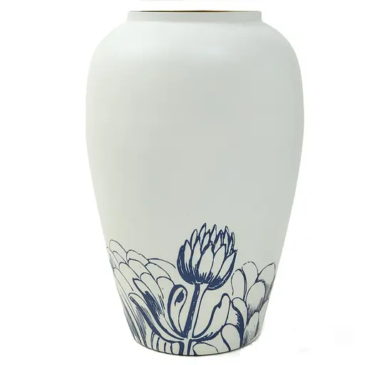 Ваза MBM HOME Елізіум залізна принт золотий 230х230х350 мм (VB-01 PRINT/GOLD) - фото 1